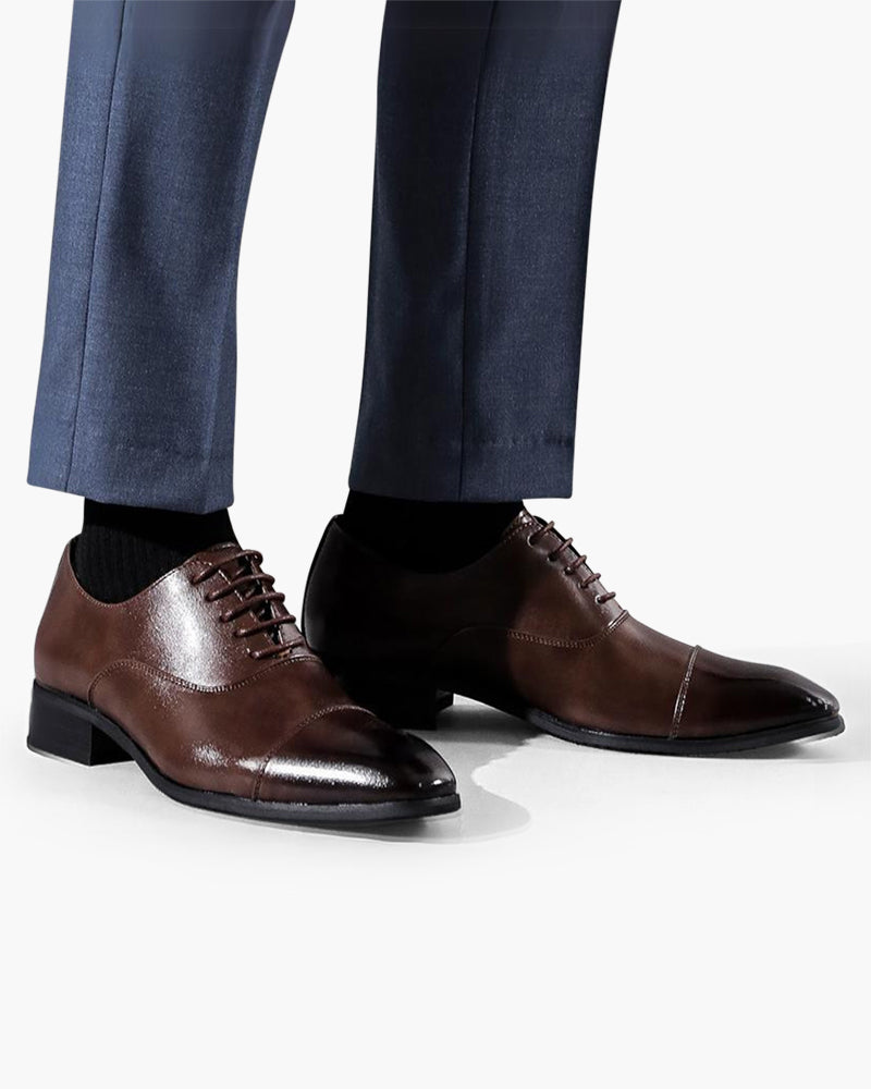 Herren Lederschuhe Schwarz Größe 42 Leder Klassisch-5