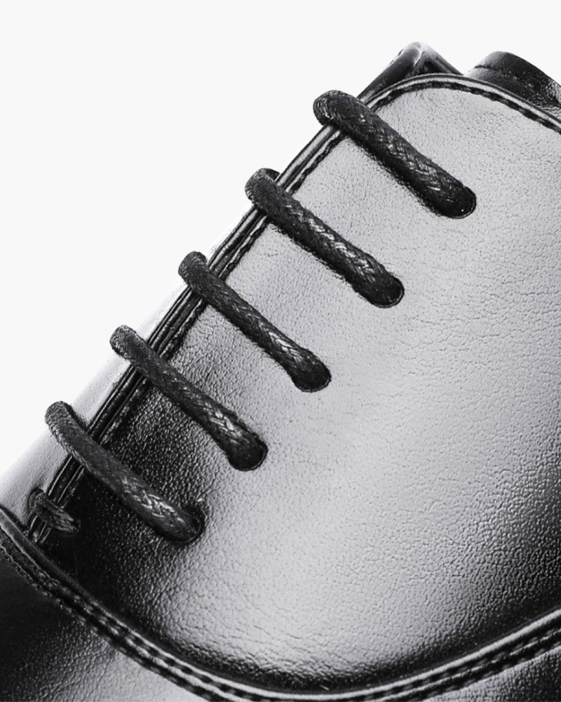 Herren Lederschuhe Schwarz Größe 42 Leder Klassisch-4