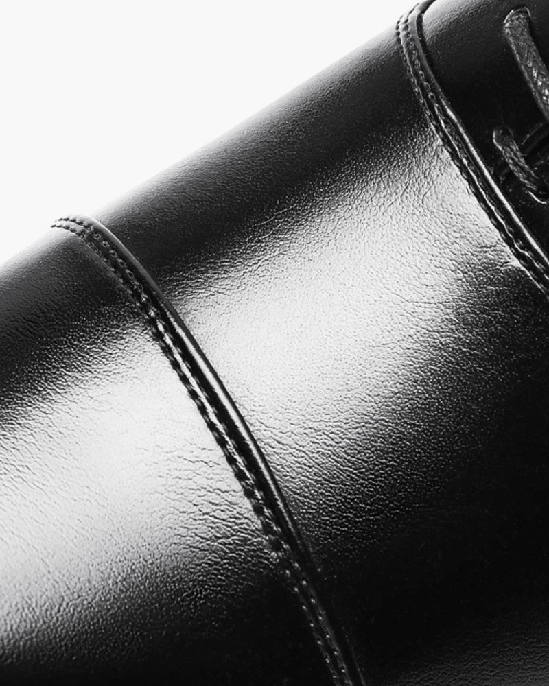 Herren Lederschuhe Schwarz Größe 42 Leder Klassisch-3