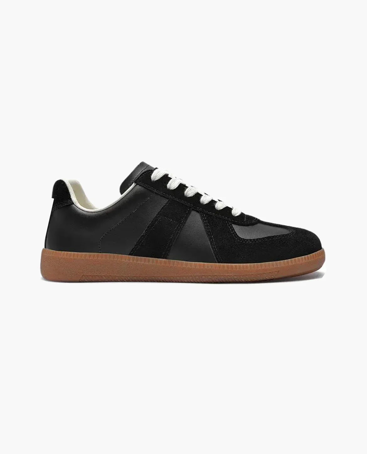 Herren Sneaker Schwarz Größe 42 Leder Wildleder-5