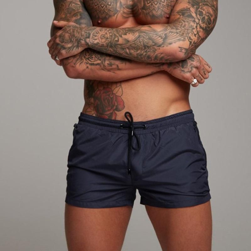 Herren Badeshorts Blau Größe M Atmungsaktiv Schnell Trocknend 100% Polyester-4