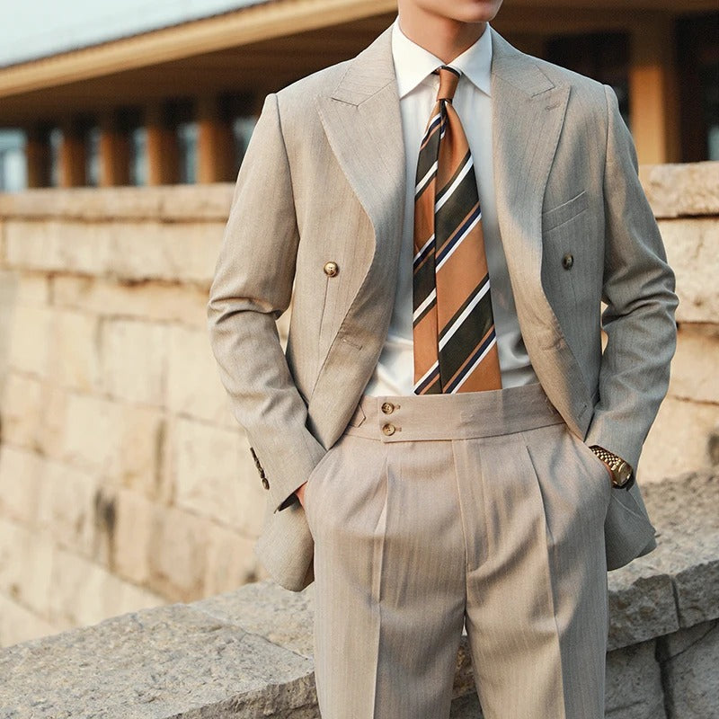 Herren Anzug Grau Größe M Polyester Zweiteilig für Hochzeit und Formelle Anlässe-2