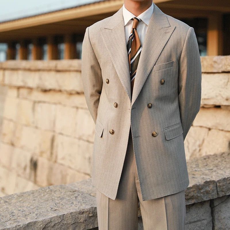 Herren Anzug Grau Größe M Polyester Zweiteilig für Hochzeit und Formelle Anlässe-1