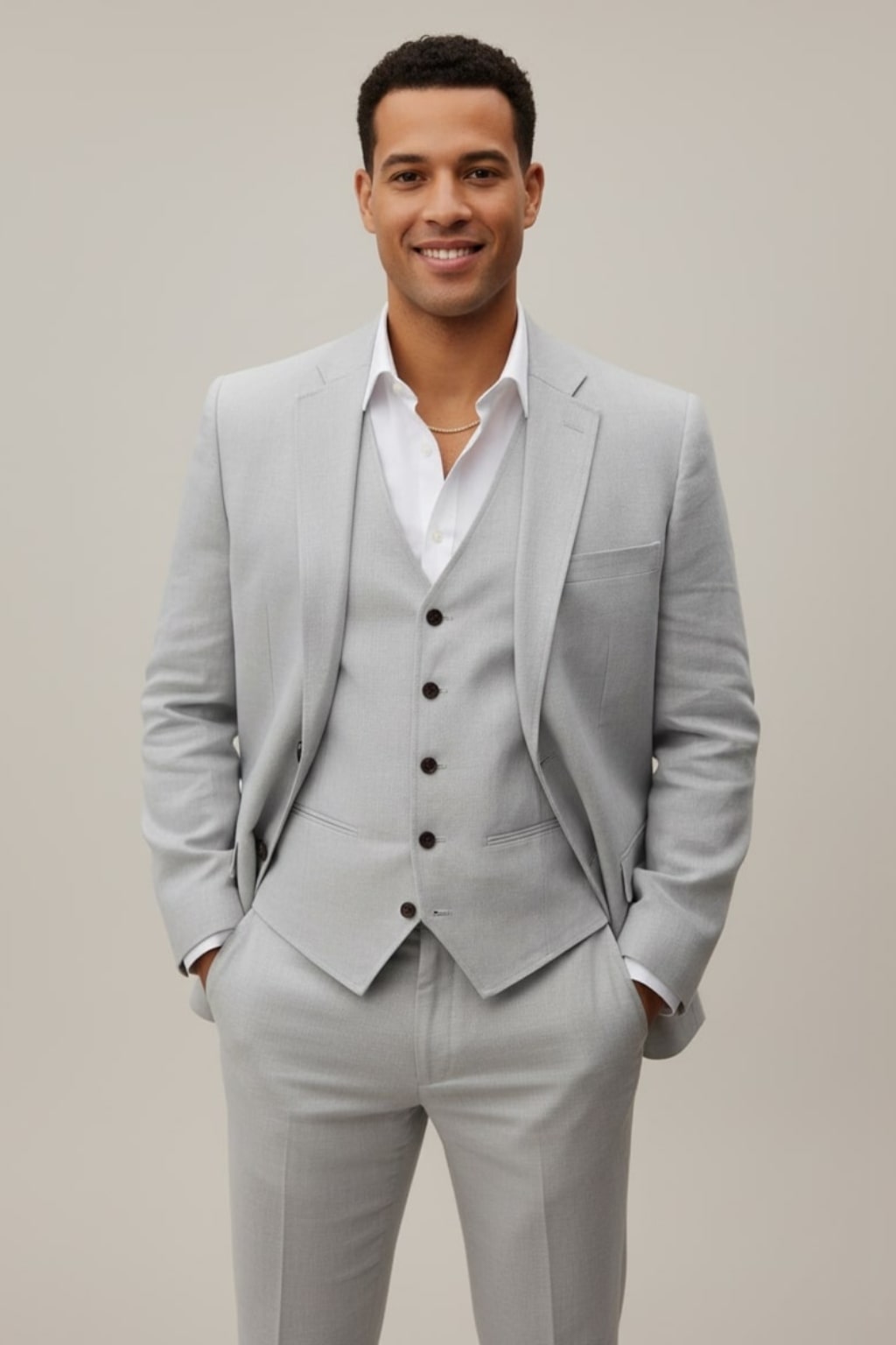 Eleganter 3-teiliger Leinenanzug Herren - Stilvoll für Hochzeit & Business