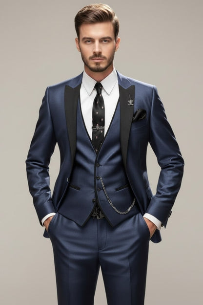 Luxuriöser 3-teiliger Herren Anzug für Galas, Hochzeiten & Events