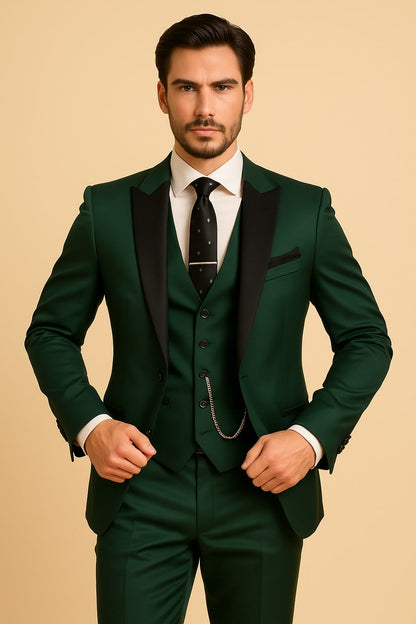 Luxuriöser 3-teiliger Herren Anzug für Galas, Hochzeiten & Events