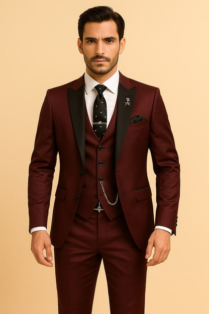Luxuriöser 3-teiliger Herren Anzug für Galas, Hochzeiten & Events