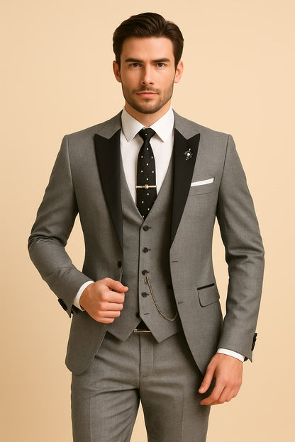 Luxuriöser 3-teiliger Herren Anzug für Galas, Hochzeiten & Events
