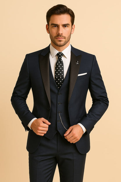 Luxuriöser 3-teiliger Herren Anzug für Galas, Hochzeiten & Events