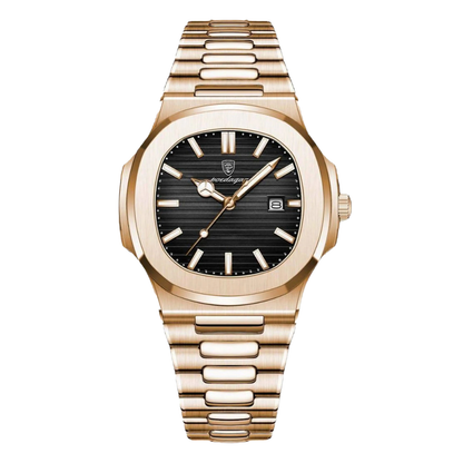 Herren Armbanduhr Roségold 40 mm Edelstahl Flach 10 mm Gehäusedicke-2