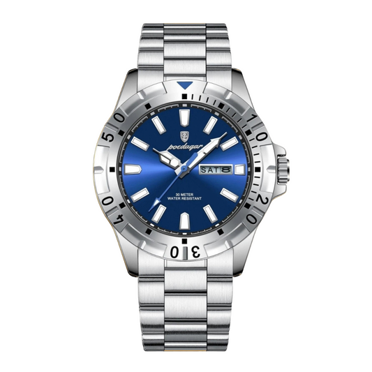 Herren Armbanduhr Schwarz 40 mm Edelstahl Quarz Slim Design-1