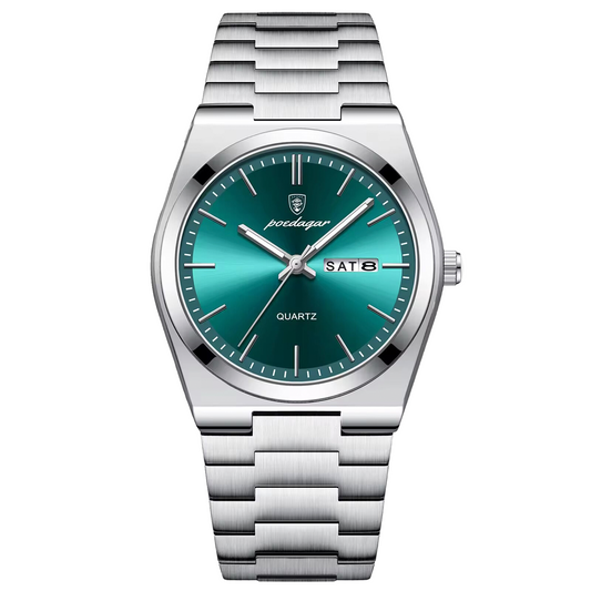 Herren Armbanduhr Eiche 41 mm Edelstahl Quarz Saphirkristallglas-1