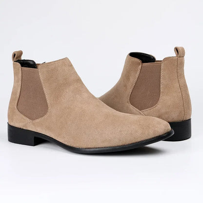 Herren Chelsea-Stiefel Schwarz Größe 42 Leder-6
