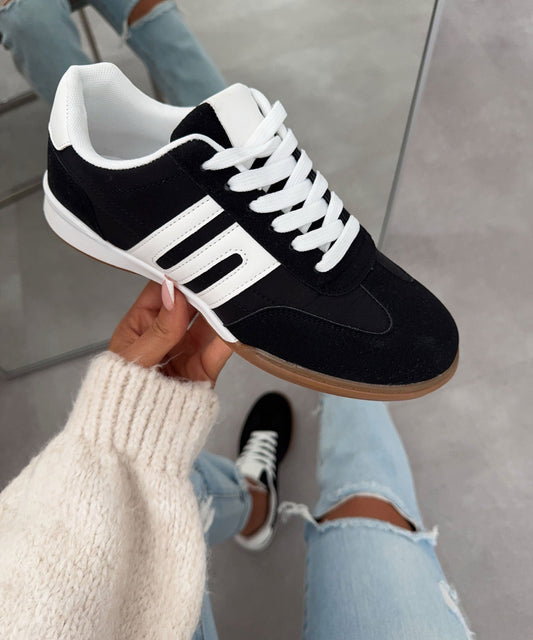 Damen Sneaker Schwarz Größe 38 Leder-1
