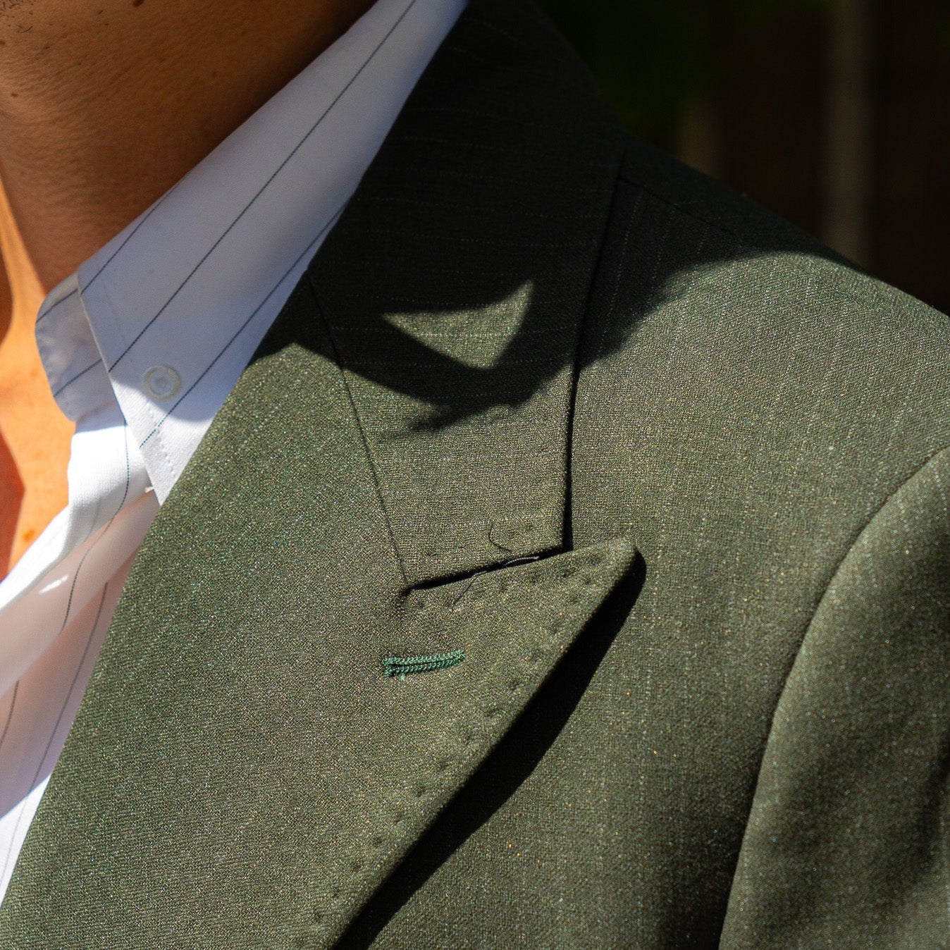 Herren Anzug Grün Größe M Polyester Zweiteilig Hochzeitsanzug-4