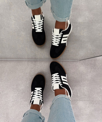 Damen Sneaker Schwarz Größe 38 Leder-3